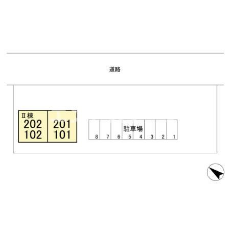 アージュ　Ⅱの区画図|高崎、前橋のお部屋探しはエンドスケープまで！お客様の理想お聞かせ下さい♪