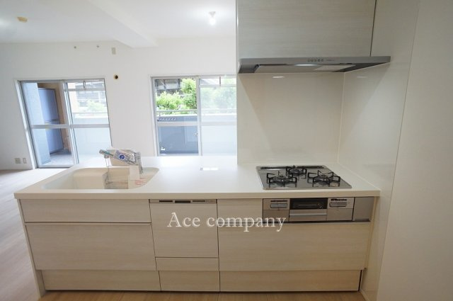 【キッチン】 | プレスタ杭全 | 食洗機付きのシステムキッチン新調です☆3口ガスコンロ☆