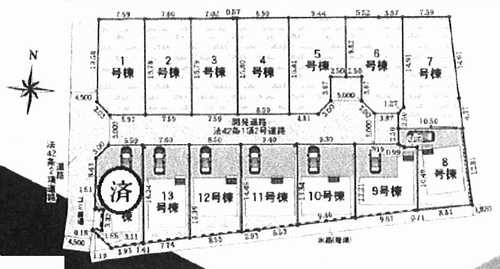 平塚市南金目第18Ⅰ期　新築戸建全7棟　9号棟の区画図