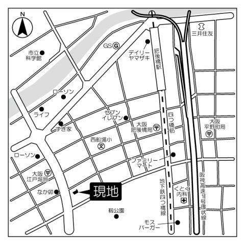 コンフォリア京町堀の地図