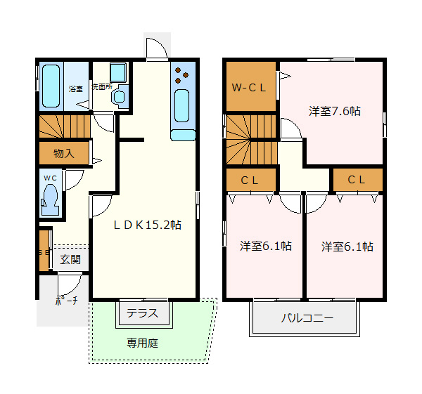梅田様戸建Ⅱの間取り|※間取りが現況と異なる場合は現況を優先します※