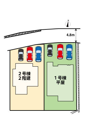 太郎丸2丁目　新築戸建の区画図