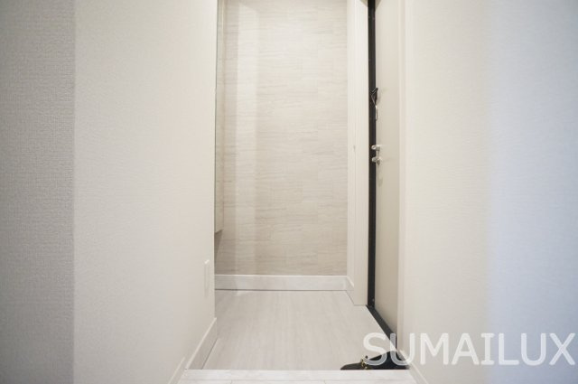 熊本市南区島町１丁目のアパートの玄関