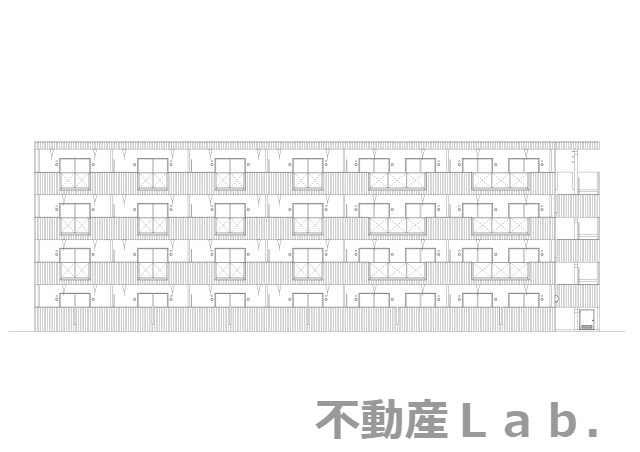 ソルーナ松橋の外観|※立面図です。