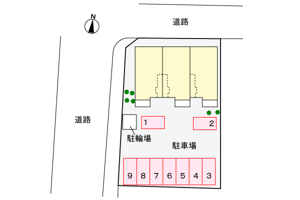 エアリー・コートの駐車場