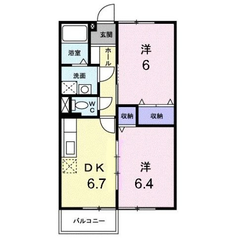 サンスクエア２１・Ｂの間取り