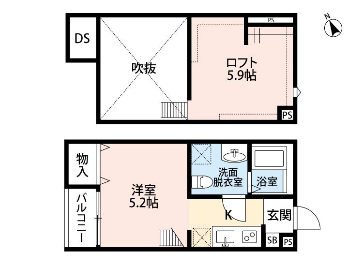 サンティエ袋山の間取り