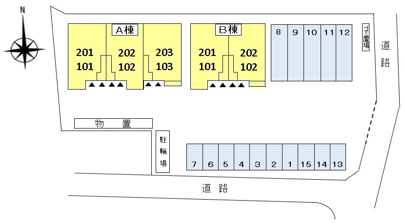 シュッド　ボワ　Ａの区画図