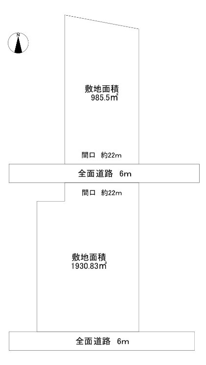 大川市大字下青木の倉庫の区画図