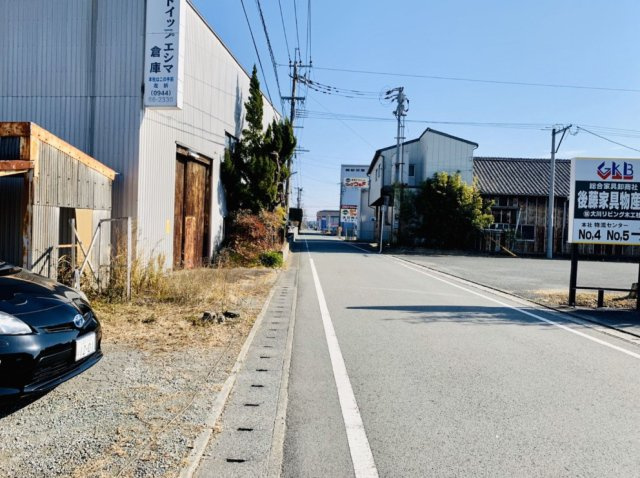 大川市大字下青木の倉庫の周辺
