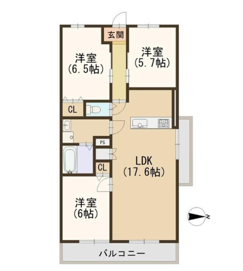 【間取り】 | コスモハイツ小阪　★角部屋・リノベーション