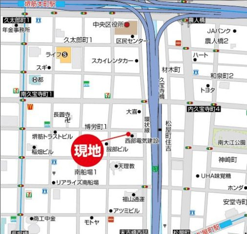 セレニテ本町東リアンの地図