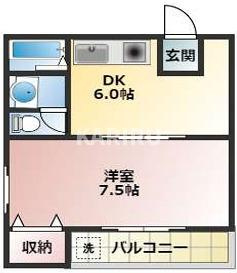 ライフハイツ中宮の間取り