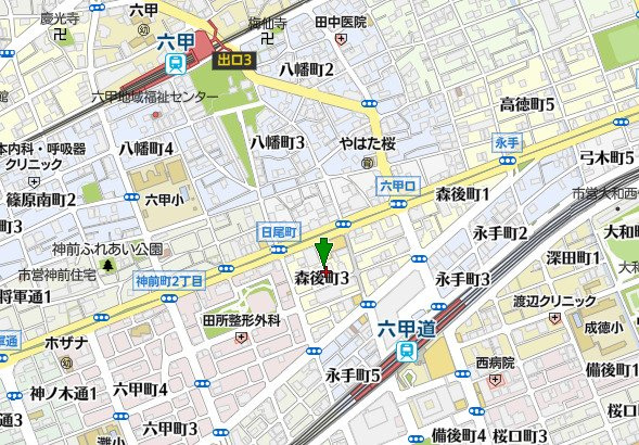 プレミスト六甲道の地図