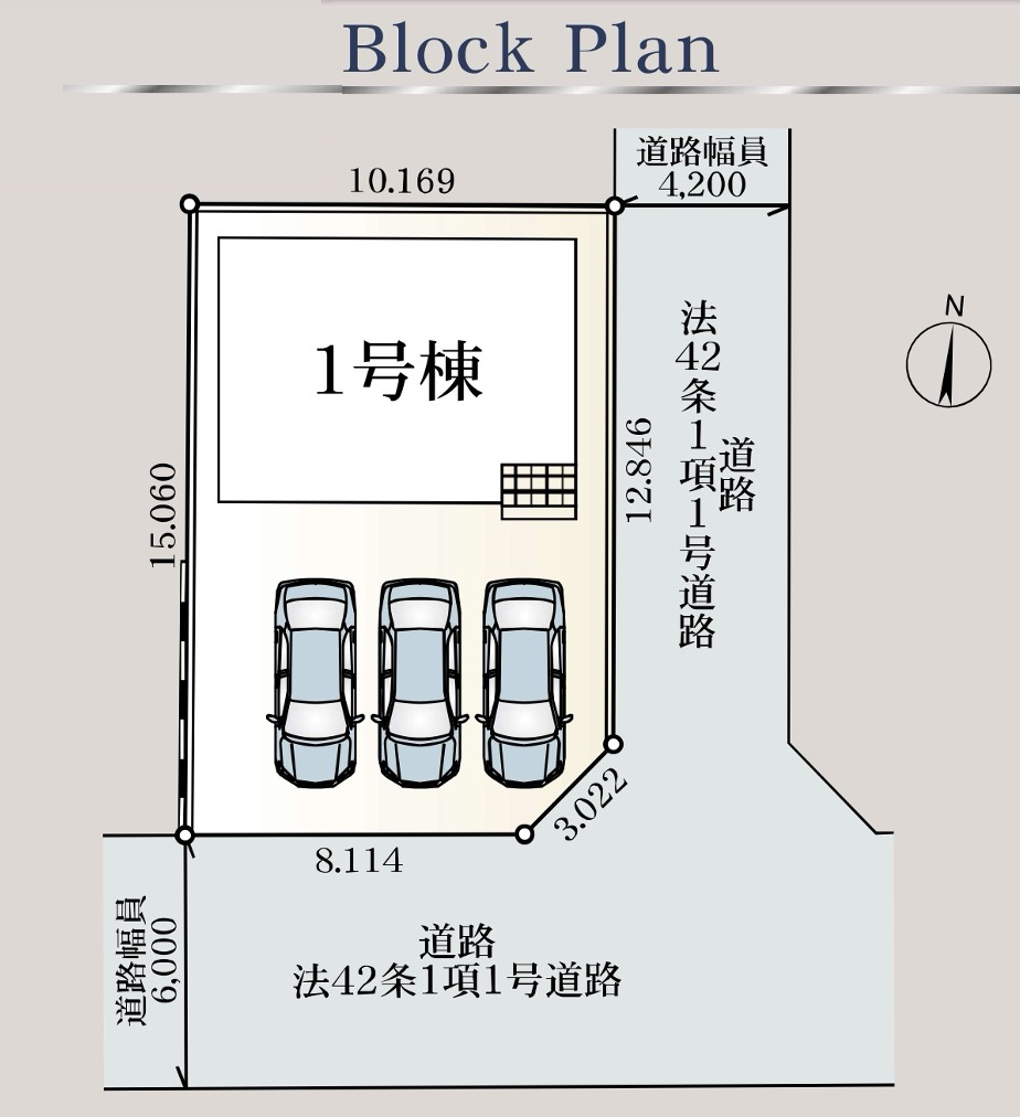 【新築戸建】熊谷市江南中央 第3 全1棟の区画図