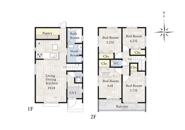 【外観】 | 【A号棟】青く澄み渡った綺麗な空と、陽の光をたっぷりと受ける、そんな新築住宅で新生活をスタートしてみませんか？見学・ご相談等、ミライズホーム(株)までお気軽にご連絡下さい。