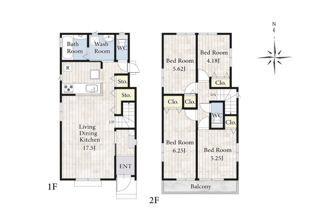 【間取り】 | 【B号棟】陽の光をたっぷりと浴びながら気持ち良く生活が出来ます。夢のマイホーム、夢ではなく実現出来ます！見学・ご相談等、お気軽にご連絡下さい。