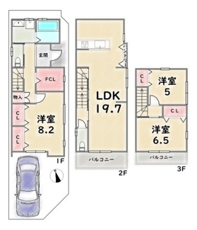 【参考プラン】 | 下京区七条御所ノ内西町　建築条件付 | 《参考プラン》建物価格：2200万円　延床面積：99.63平米