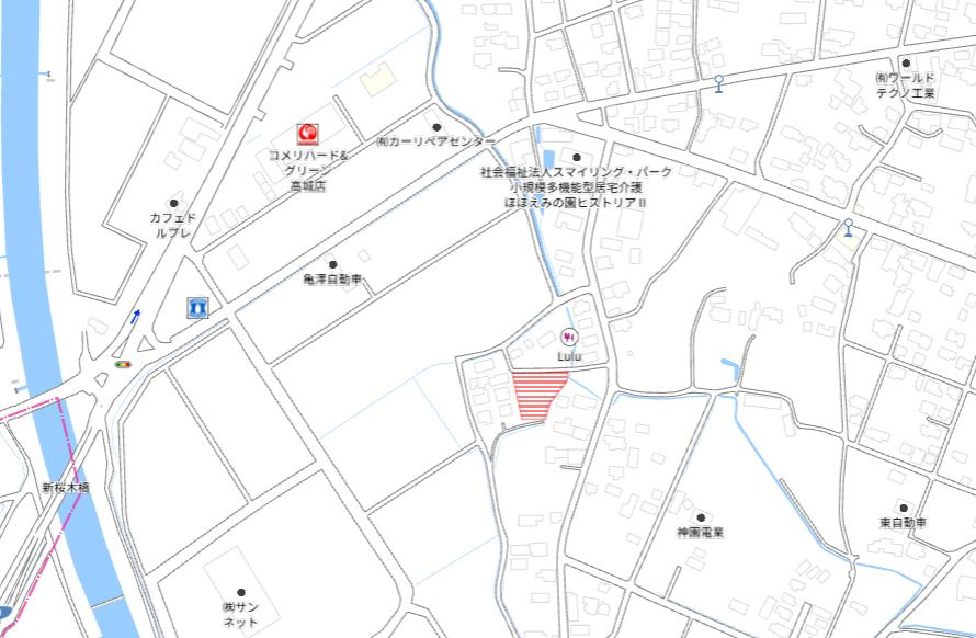 都城市高城町桜木の売地の土地図