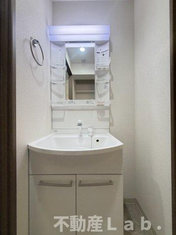 ソルーナ松橋の洗面所|１C号室(モデルルーム)の写真です。