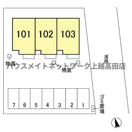 フレンズコートの区画図|配置図