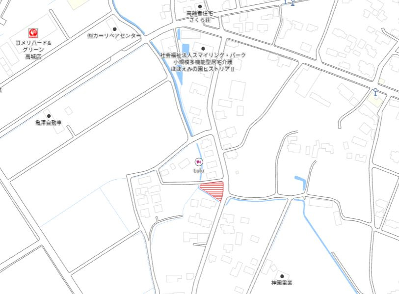 都城市高城町桜木の売地の土地図