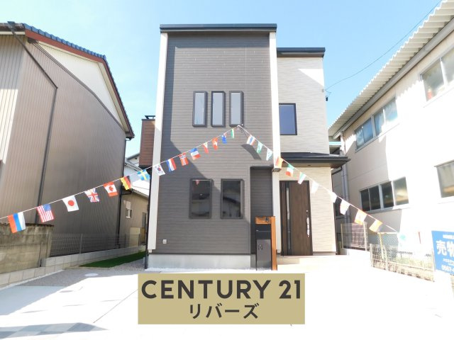 愛西市稲葉町米野の新築一戸建の外観|◇オール電化◇　　いつでも見学出来ます♪（お問合せ当日、平日、水曜、夜間でもＯＫ）　敷地４４．３４坪！　駐車３台ＯＫ　長期優良住宅！　制震ダンパー搭載！　BELS対応！　全居室南向き！　南に庭付き♪