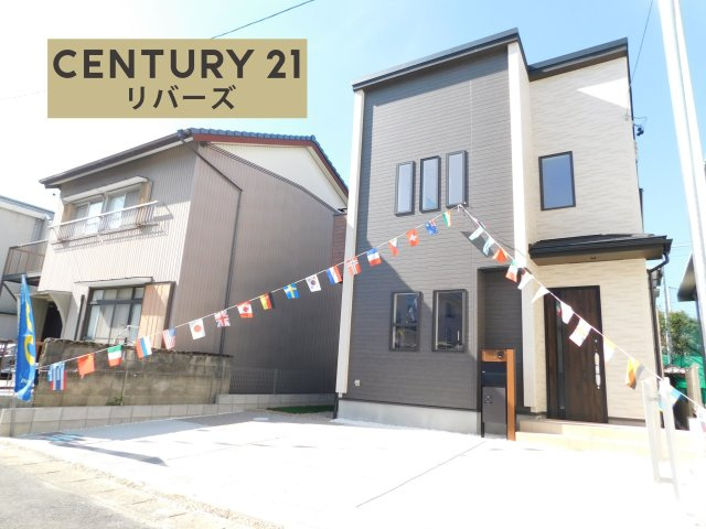 愛西市稲葉町米野の新築一戸建の外観|◇オール電化◇　　いつでも見学出来ます♪（お問合せ当日、平日、水曜、夜間でもＯＫ）　敷地４４．３４坪！　駐車３台ＯＫ　長期優良住宅！　制震ダンパー搭載！　BELS対応！　全居室南向き！　南に庭付き♪