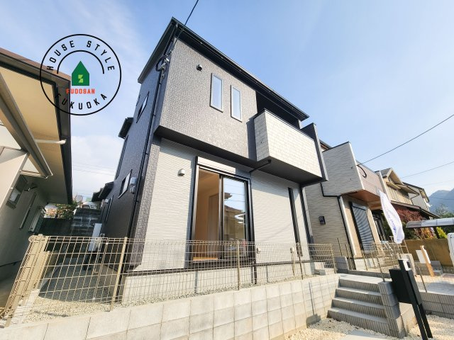 福岡市東区高美台1丁目第1-2棟（1号棟）の外観|デザイン性のある外観です。