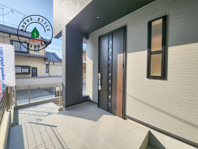 福岡市東区高美台1丁目第1-2棟（1号棟）の外観：施工例|おでかけの時も帰った時も、「我が家」を最初に感じでもらえる素敵な空間に。