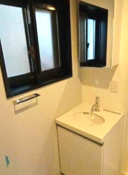 LUCIO北千住の洗面所