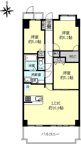 パレス朝霧の間取り