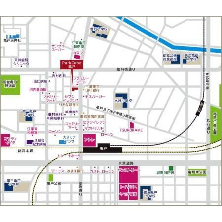 パークキューブ亀戸の地図