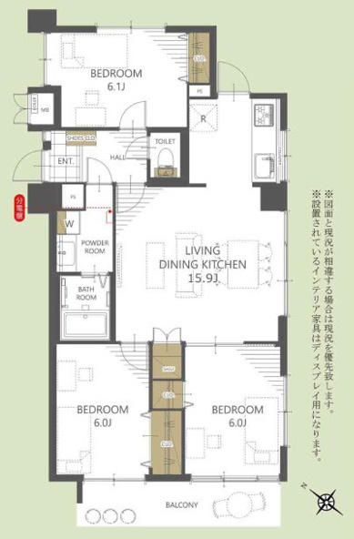 ライオンズマンション真志喜の間取り