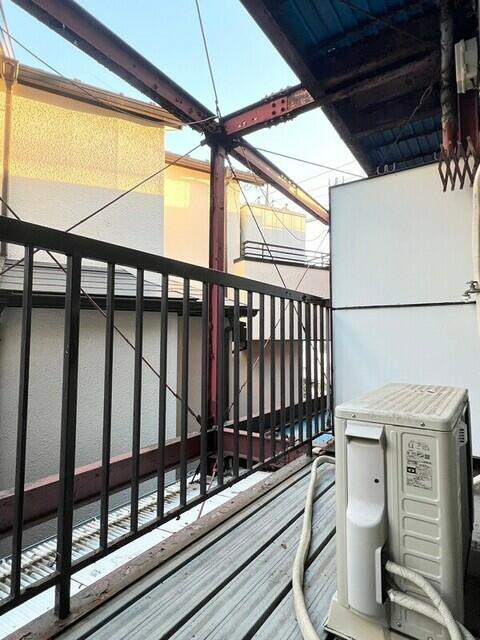 海野ハイツのバルコニー