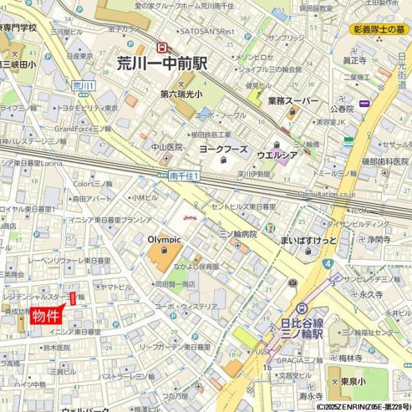 Ｄ’ｓ　ＶＡＲＩＥ三ノ輪レジデンスの地図