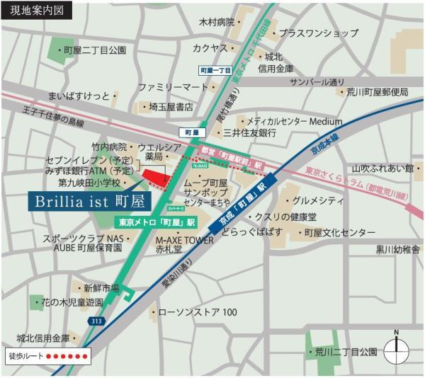 Ｂｒｉｌｌｉａ　ｉｓｔ　町屋の地図