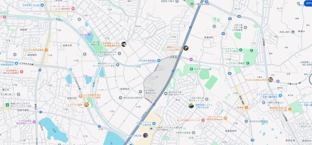 枚方市高野道　新築一戸建ての地図