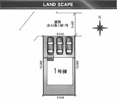 平塚市纒第21　新築戸建全1棟　1号棟の区画図