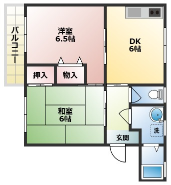 【間取り】 | ハイツ中山Ⅰ
