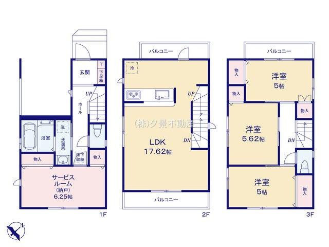《仲介手数料無料》南区太田窪５丁目26-30(全1戸)新築一戸建てサニータウンの間取り