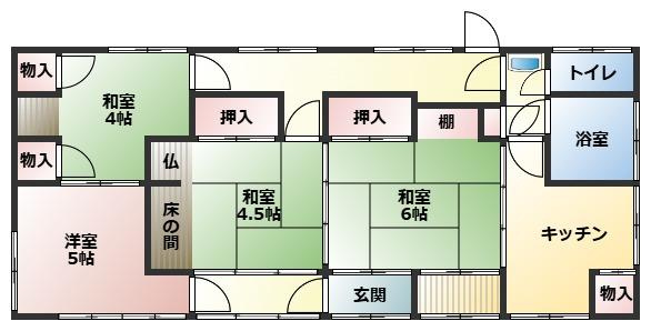 都城市高野町の中古一戸建の間取り
