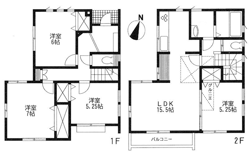 東久留米市学園町1丁目の間取り