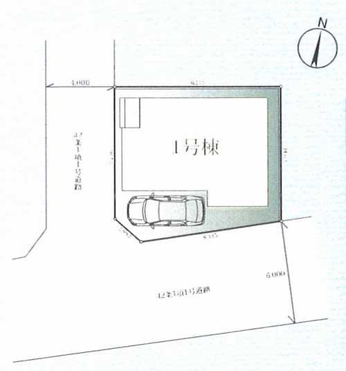 平塚市平塚2期　新築戸建全1棟　1号棟の区画図