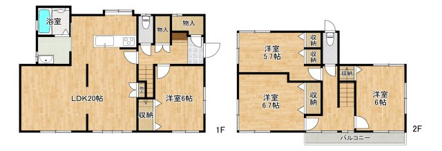 仙台市泉区鶴が丘2丁目の間取り