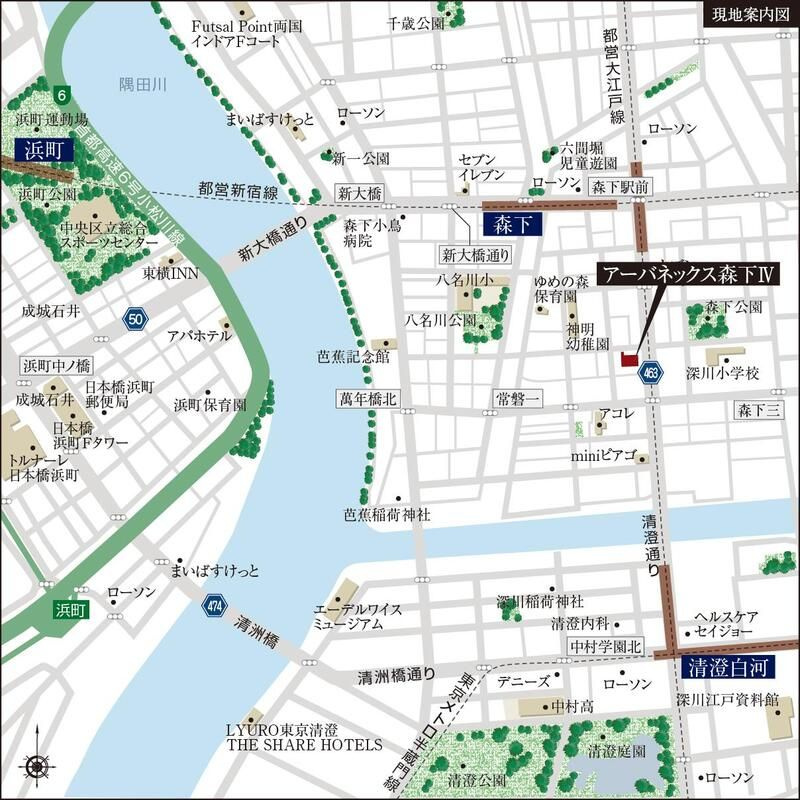 アーバネックス森下Ⅳの地図