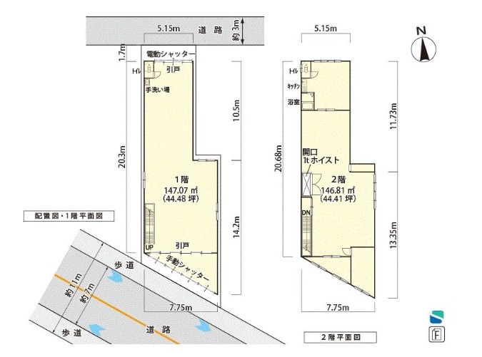 東大阪市大蓮東２丁目　貸倉庫・工場の間取り