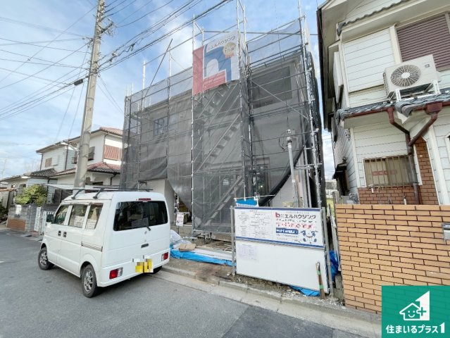 羽曳野市碓井　第1期　新築一戸建ての外観|周辺は落ち着いた街並みの住宅地！子育てがしやすい住環境です！まだ未完成ですが、現地でしかわからない事もございます。是非一度ご覧ください。