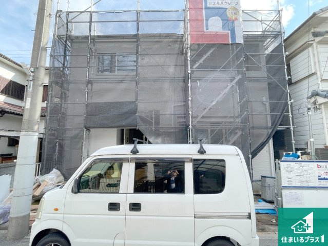 羽曳野市碓井　第1期　新築一戸建ての外観|現在の進捗状況です！順調に作業進行中、完成が待ち遠しいです！詳細の間取り等、お気軽にお問い合わせください！