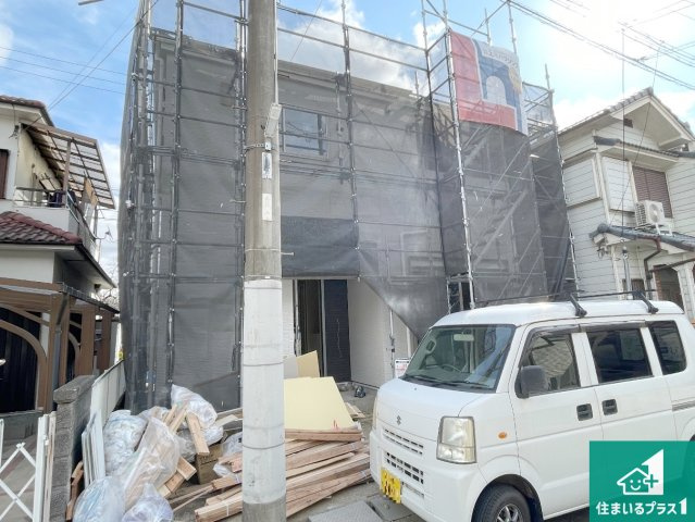羽曳野市碓井　第1期　新築一戸建ての外観|現在の進捗状況です！順調に作業進行中、完成が待ち遠しいです！詳細の間取り等、お気軽にお問い合わせください！